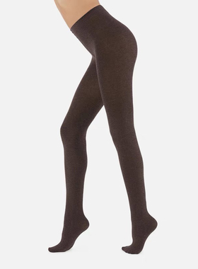 Cafe au Lait金棉蓄热羊羔绒显竖纹收小腿连裤袜塑形型提臀不掉裆