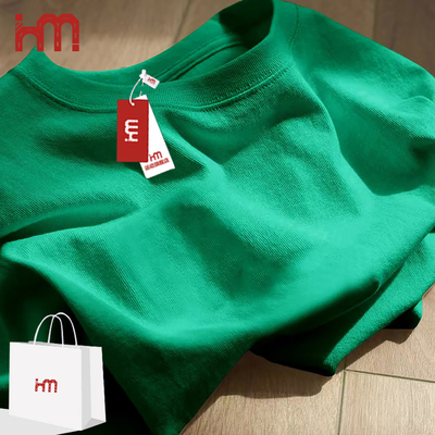 美式重磅短袖t恤男宽松舒适透气夏季新款纯色半袖圆领打底衫