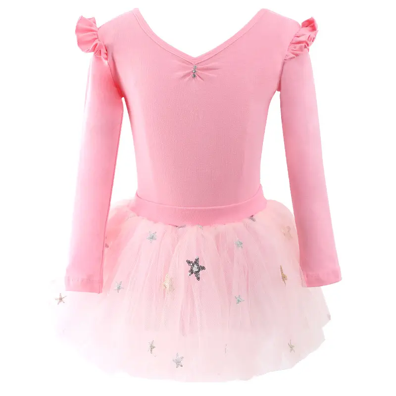 儿童舞蹈服练功服女童长袖秋冬季