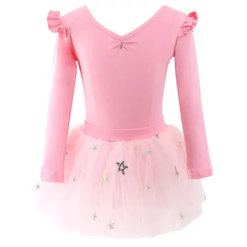 儿童舞蹈服练功服女童长袖秋冬季