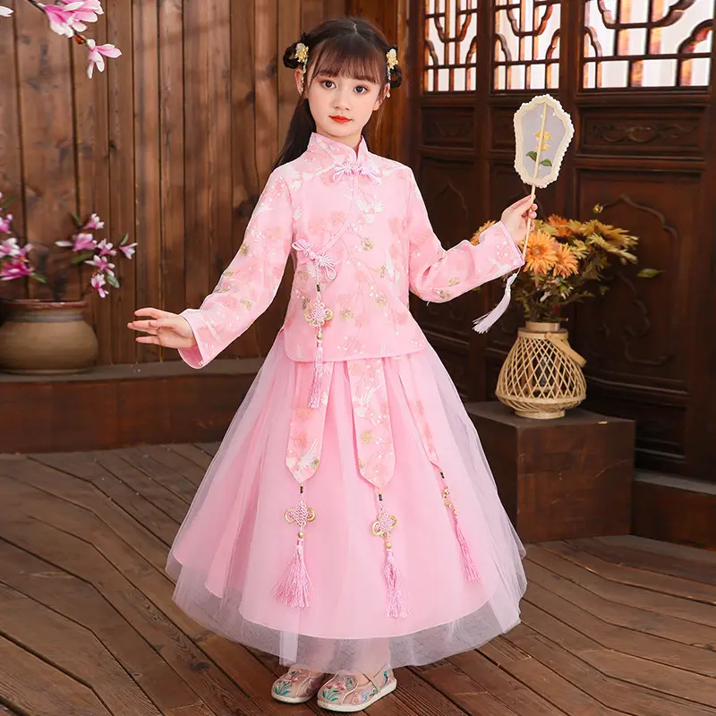 汉服女童秋季套装仙女连衣裙