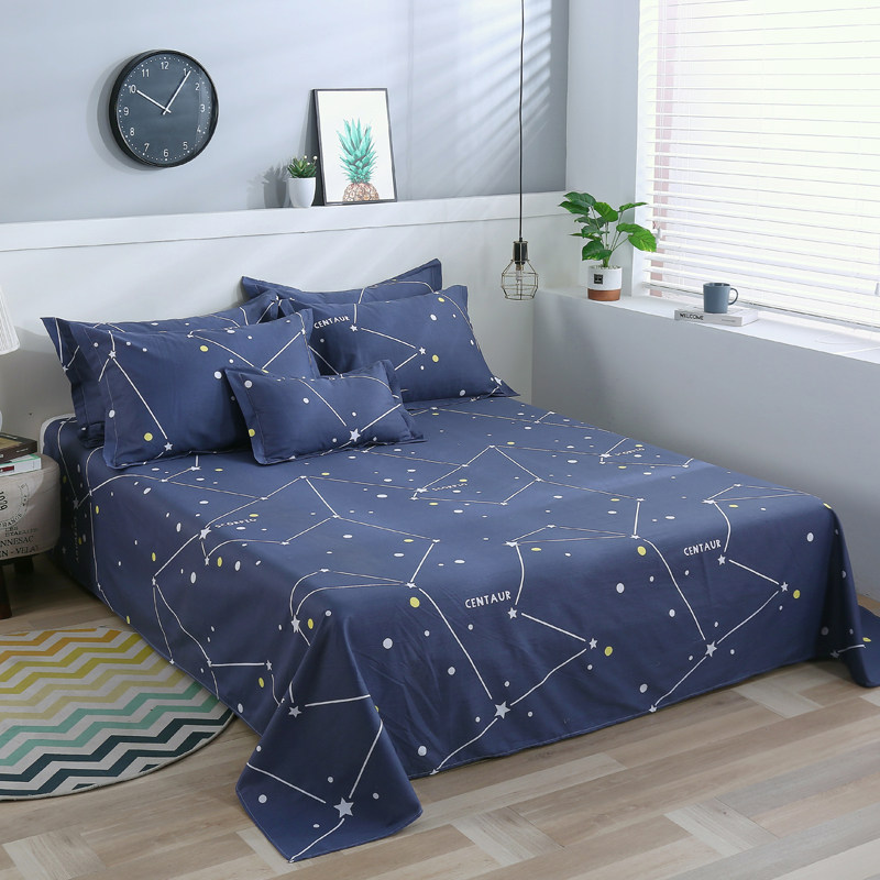 100纯棉单件床单全棉卡通0.9m床儿童学生宿舍薄被单子1.5m1.8m床