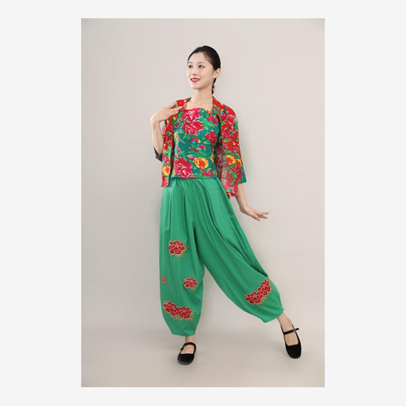 棉麻打鼓服舞蹈服装大码