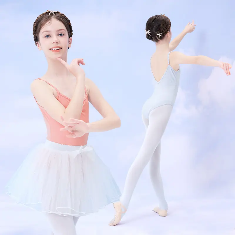 新款儿童舞蹈服女夏季吊带芭蕾舞