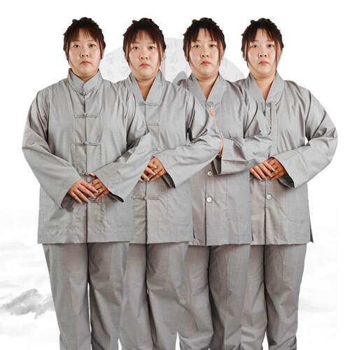 海青居士服套装女款复古盘扣