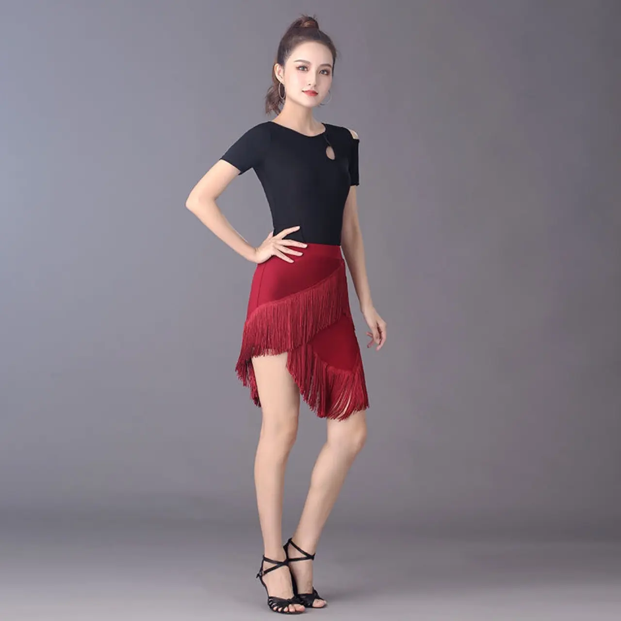 拉丁舞裙新款练功服装女成年人