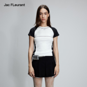 修身 JAC T恤 空气感明线插肩烫钻短袖 女式 FLEURANT秋季 新品