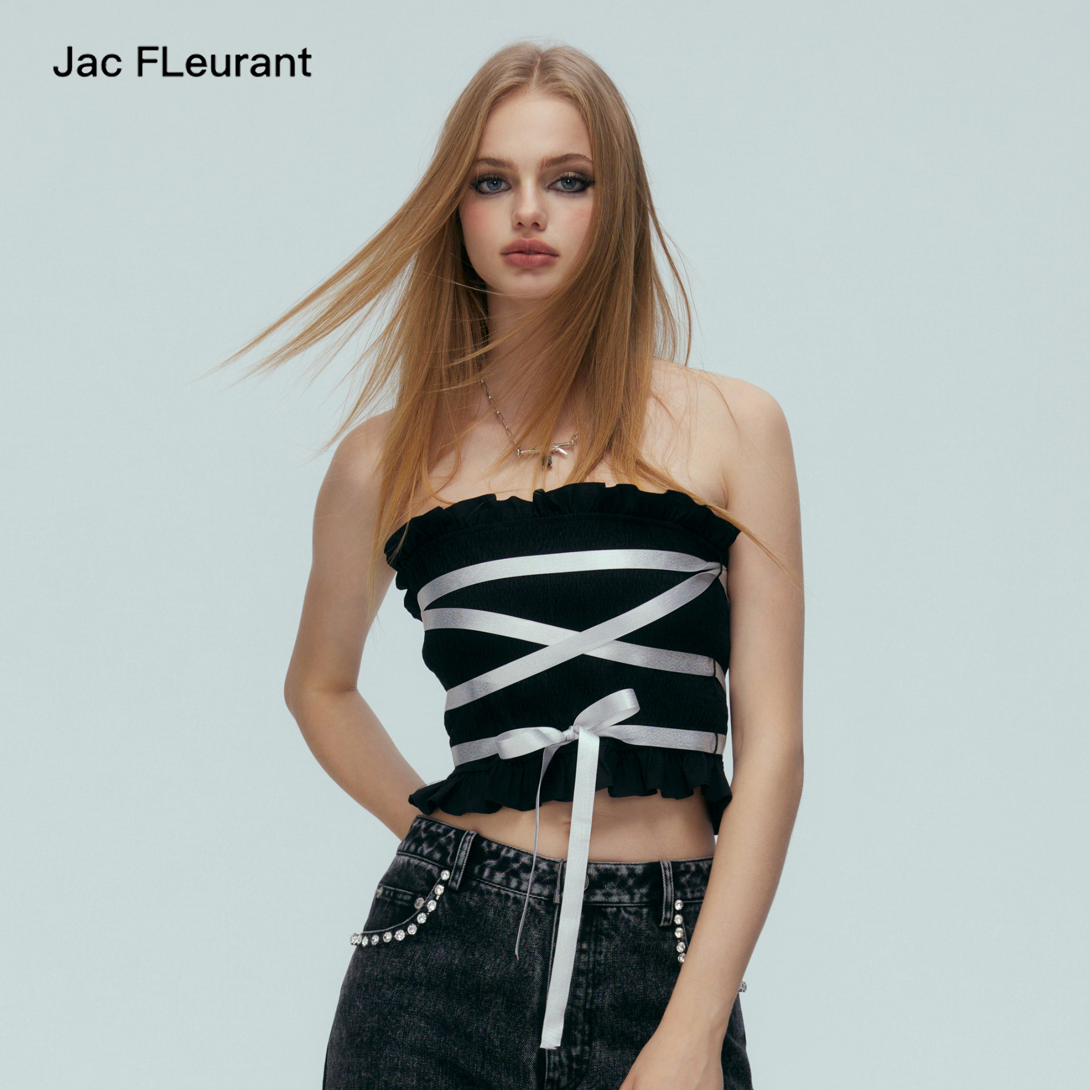 缎带抹胸JACFLEURANT