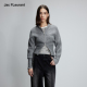 FLEURANT秋冬新款 灰色棒球针织开衫 女短款 JAC 羊毛衫 外套厚