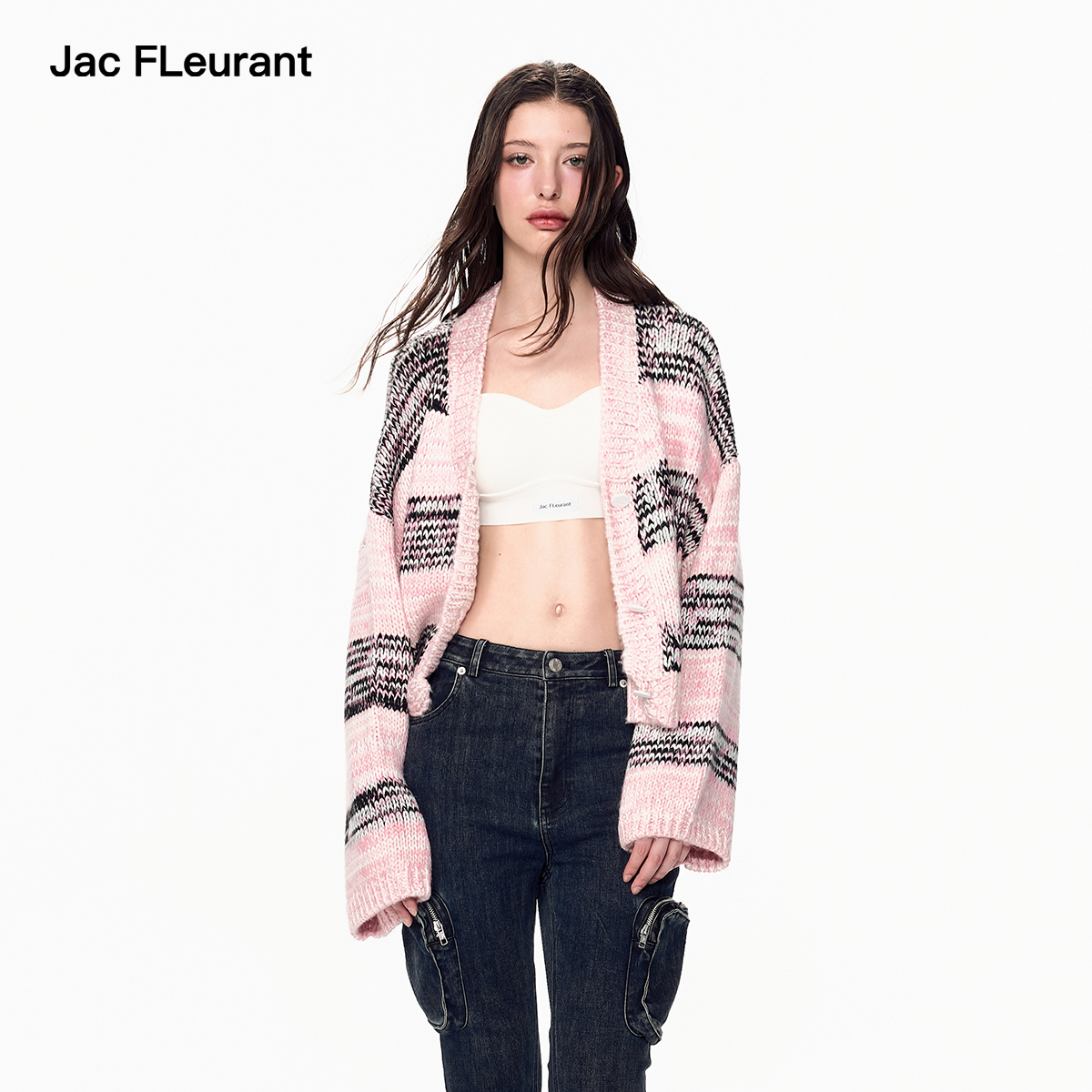 JACFLEURANTV领针织开衫