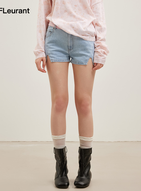 JAC FLEURANT2026春夏新品粉色撞色腰头牛仔短裤休闲女装百搭