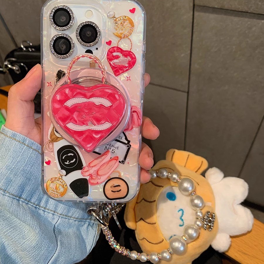 ins风爱心16Promax磁吸手机壳