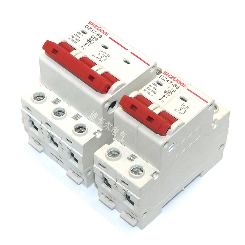 空气开关DZ47-63 1P2P3P4P家用空开盒电源闸 C45R小型断路器16A32