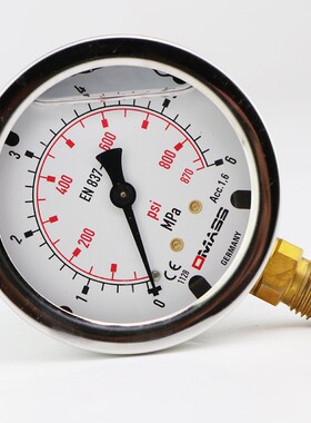 德玛仕压力表DMASS挖机测x压表液压表 挖掘机耐震高压表压力表套