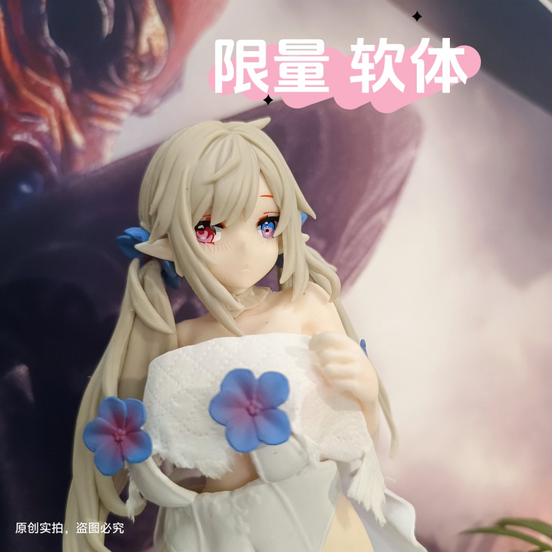 软体新品 纯白精灵 动漫手办模型美少女 男人二次元机箱摆件景品