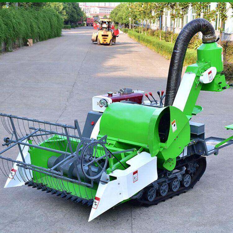 履带式全自动高速柴油电启动小麦水稻收获脱粒机稻麦联合收割机