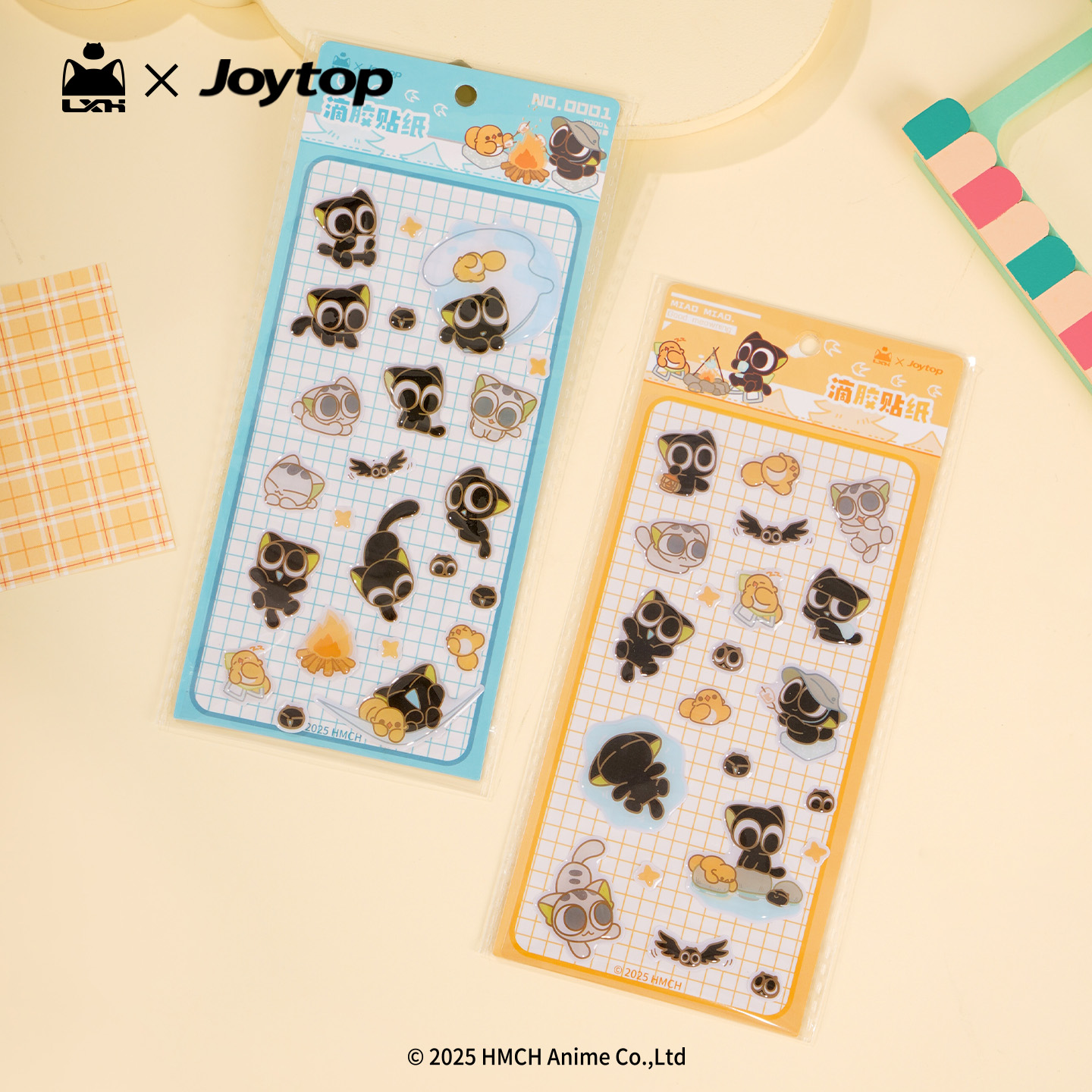 Joyouth罗小黑去野喵滴胶贴纸