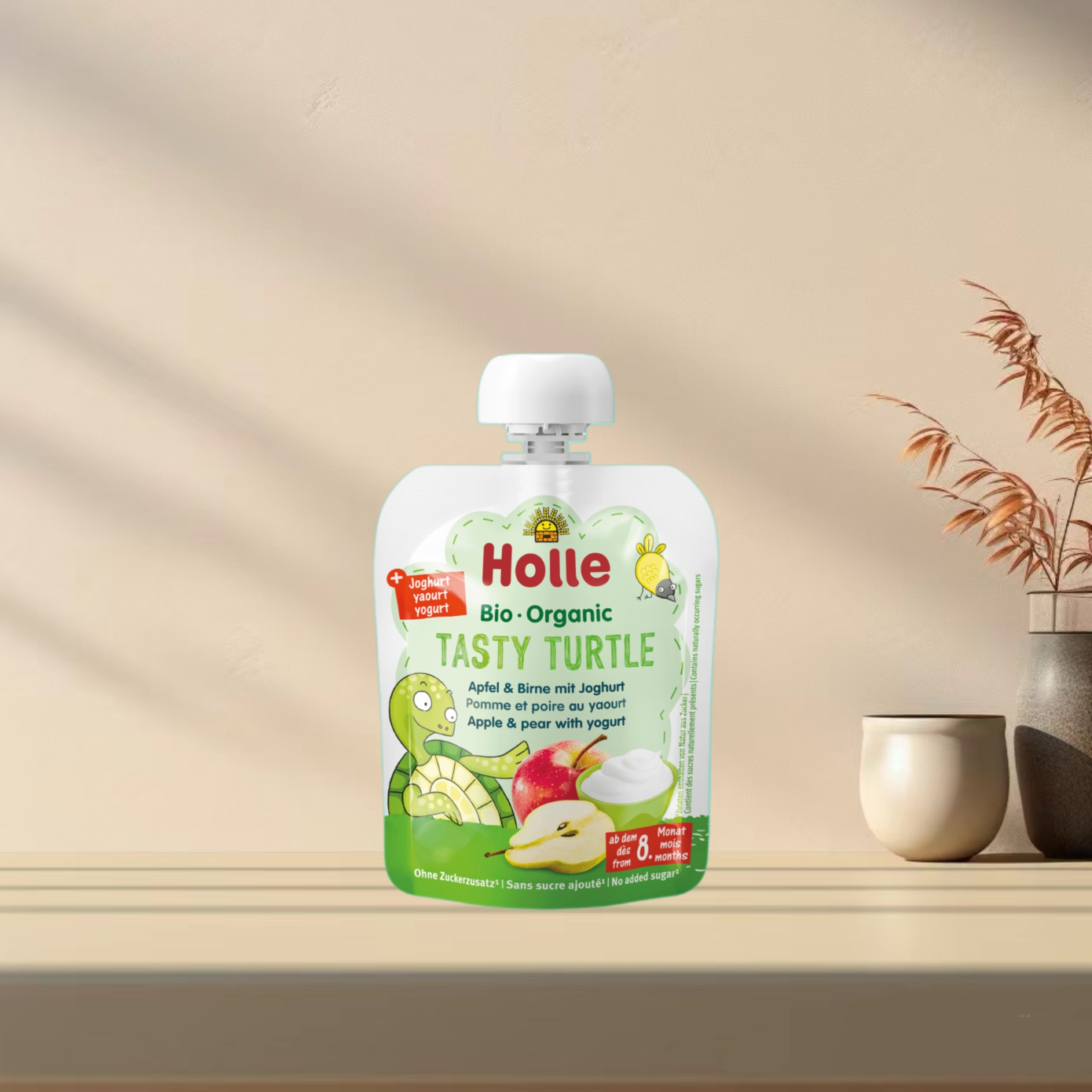 「全场满300包邮」德国发货holle有机8个月+苹果梨优格果泥85g