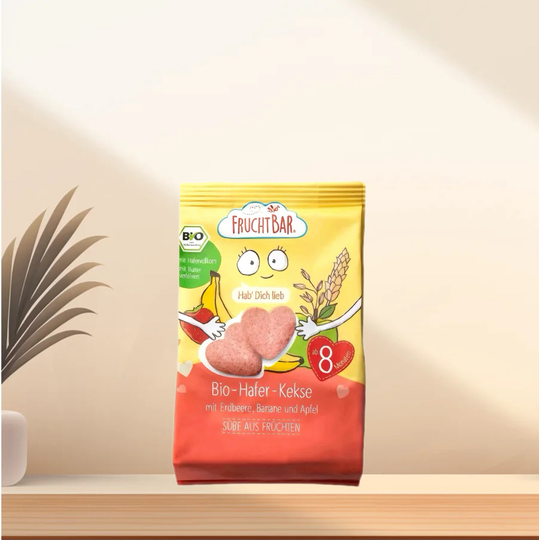 「一件包邮」德国fruchtbar福乐蓓 8个月+有机水果燕麦饼干100g