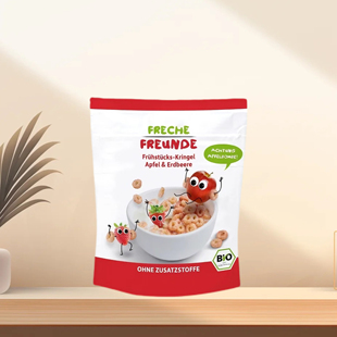 「满300包邮」德国发货freche freunde1岁+有机苹果草莓麦片125g