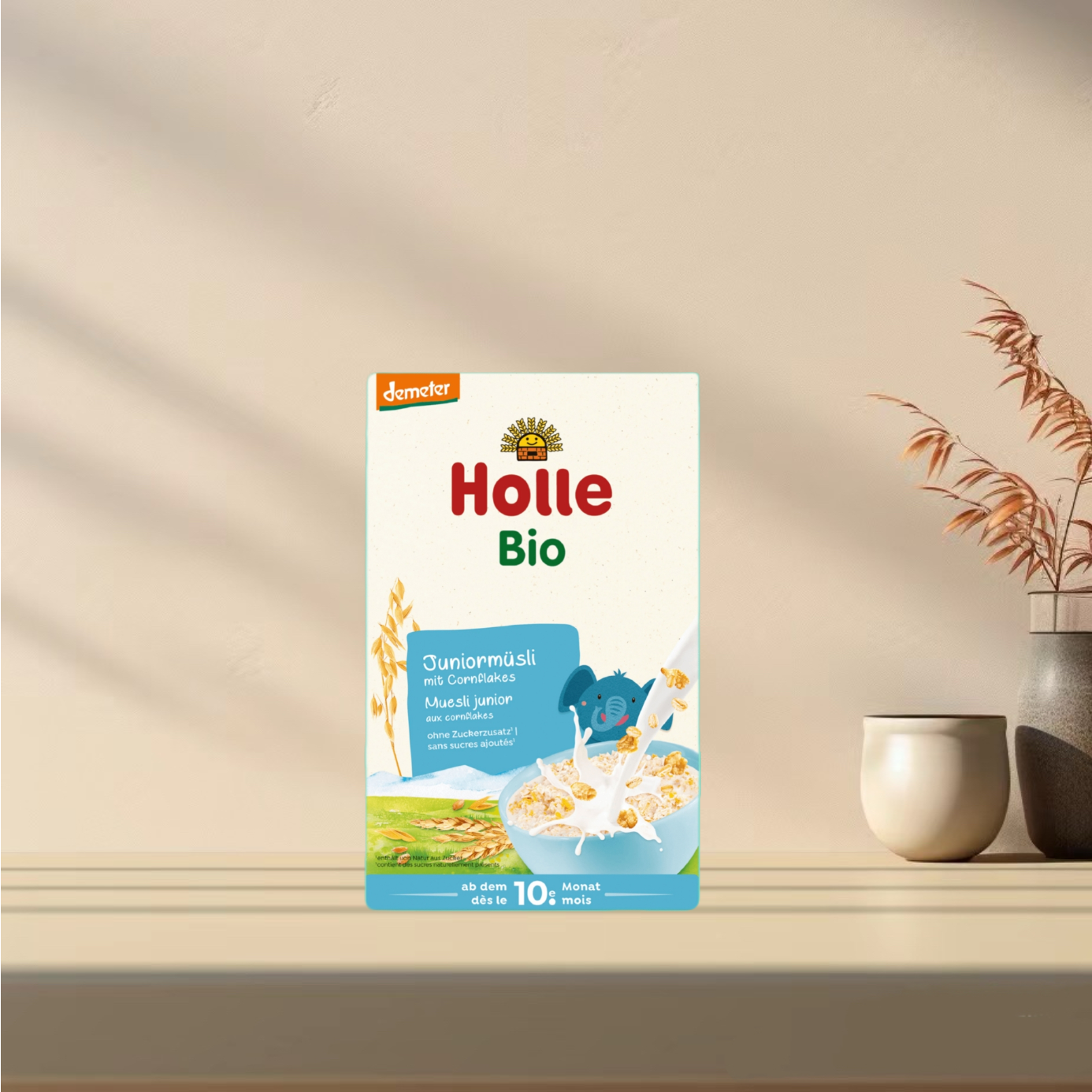 「全场满300包邮」德国发货holle有机demeter10个月+玉米片250g