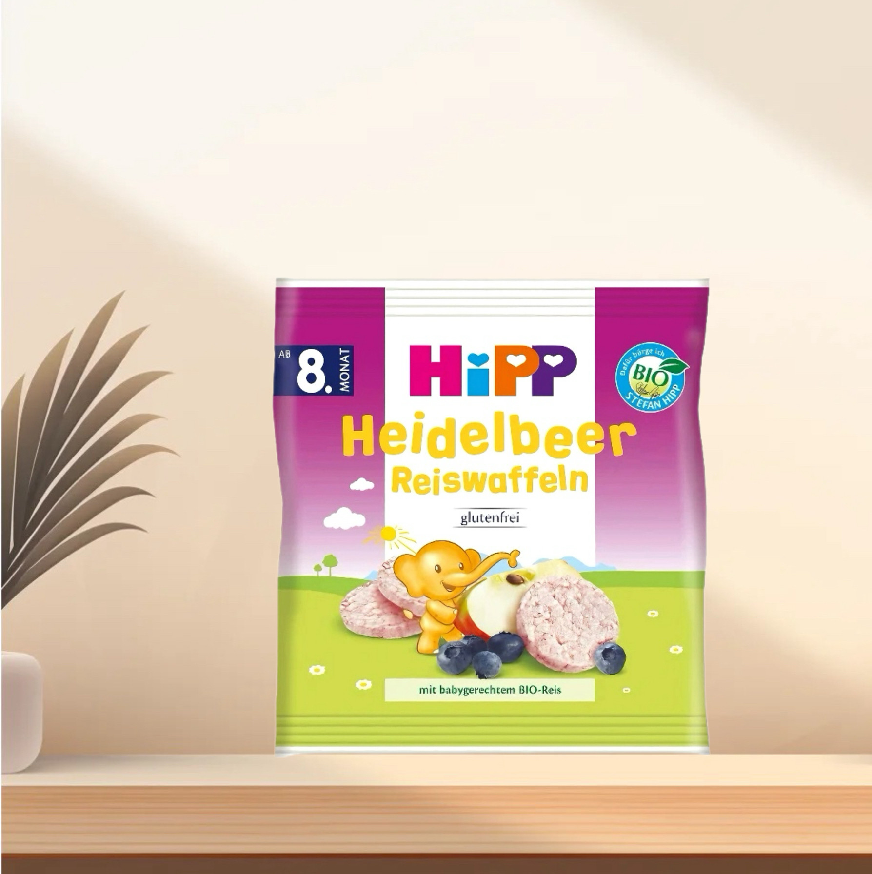 「全场300包邮」德国发货hipp喜宝8个月+有机苹果蓝莓磨牙米饼30g