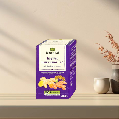 「满300包邮」德国发货alnatura安娜图拉有机生姜姜黄芫荽籽茶40g