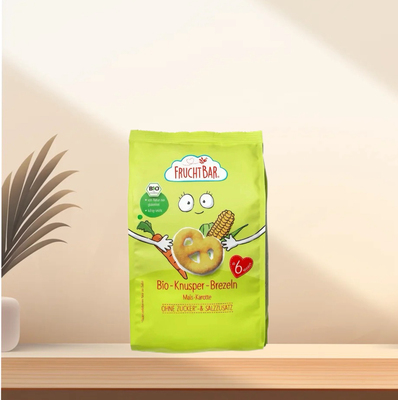 「全场满300包邮」德国fruchtbar6个月+有机酥酥脆八字玉米脆25g