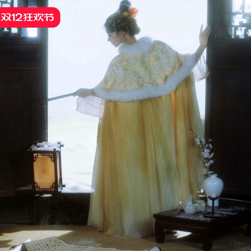 国风斗篷，加绒保暖，仙气拉满