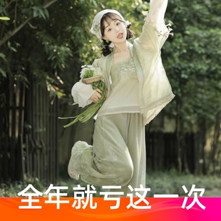 新款汉服新中式国风灯笼裤套装2025复古风可爱改良日常通勤