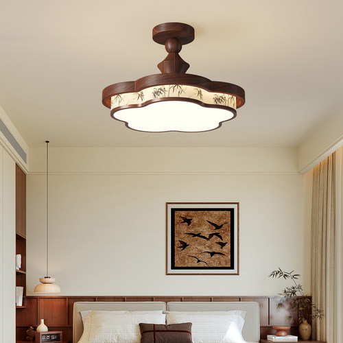 宋代美学中古风布艺花型吸顶灯