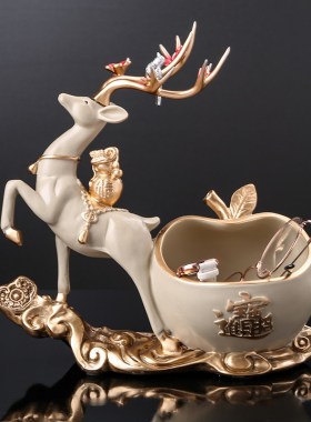 玄关钥匙收纳摆件乔迁开业礼品客厅电视柜酒柜创意家居装饰品摆设