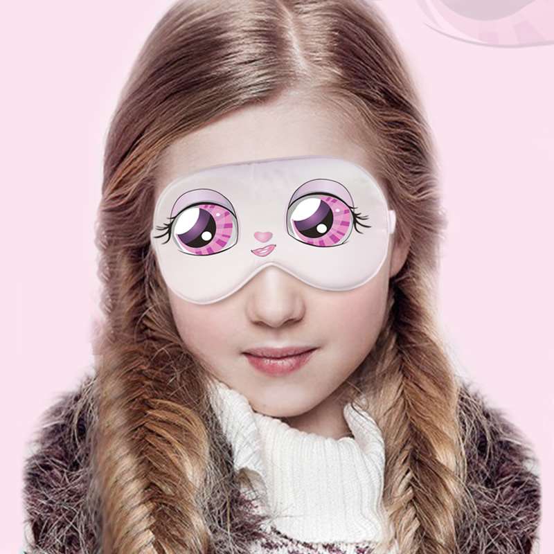 卡通真丝眼罩睡眠遮光护眼学生睡觉专用儿童女童可爱午睡眼睛腰罩