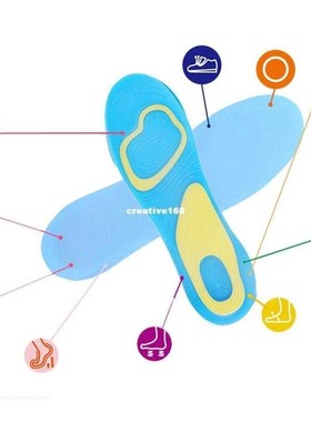 Silicon Gel Insoles Foot Care Plantar Fasciitis Heel Spur Ru