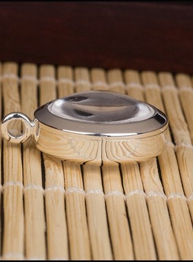 藏传用品925纯银水晶透明嘎乌盒吊坠随身携带男女同款