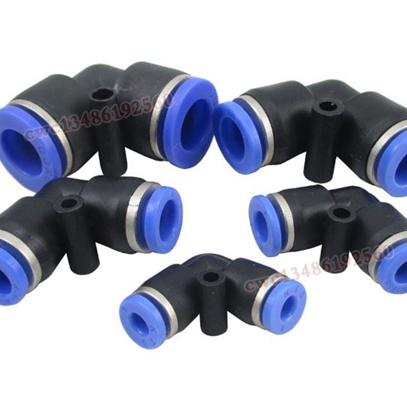 。气动快速接头 L型二通 插外径4 6 8 10 12 14m气管 m90度转角