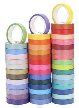 60 Pcs/Set Basic Solid Color Washi Tape Rainbow ing Tape Dec