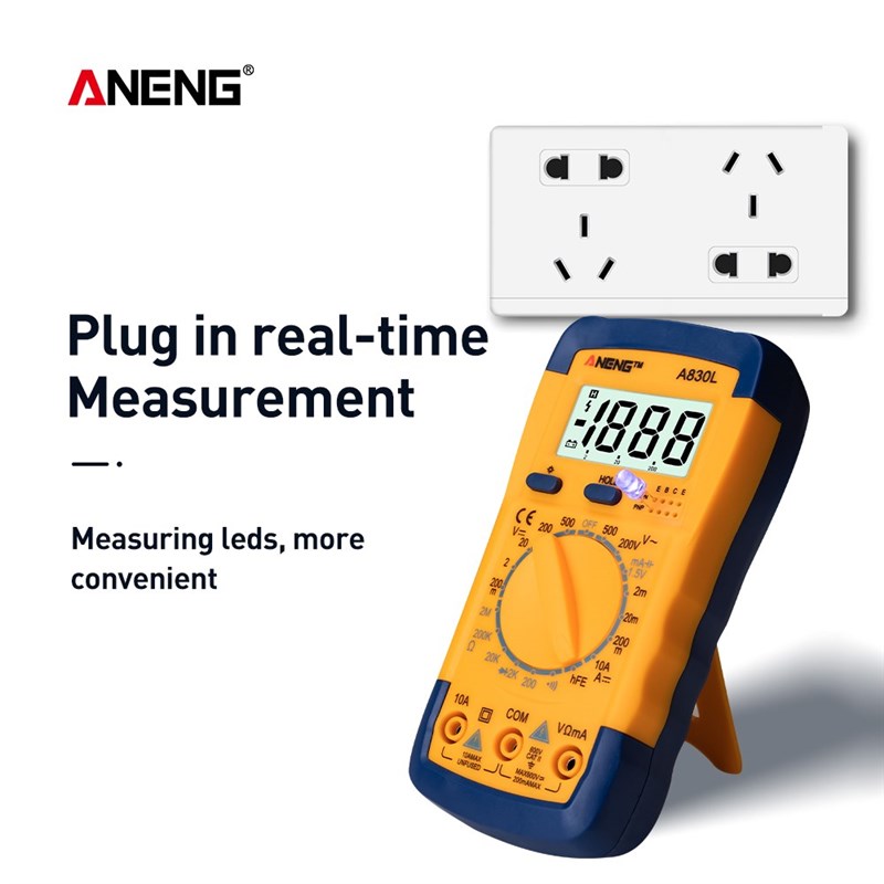 A830L LCD Digital Multimeter Electric Ammeter Voltmeter Test
