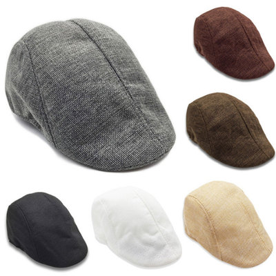 极速Autumn Beret Caps Men Women Vintage News Boy Cap Cabbie