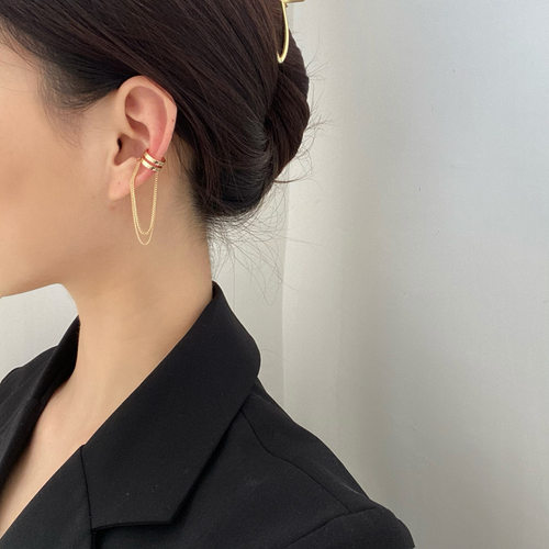 极速Simple Fashion Punk Chain Ear Cuff for Women Clip on Ear