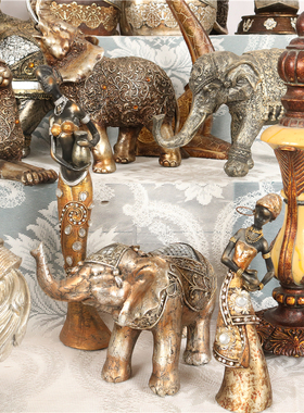 欧式复古动物树脂摆件家居客厅桌面玄关摆放创意设计装饰摄影道具