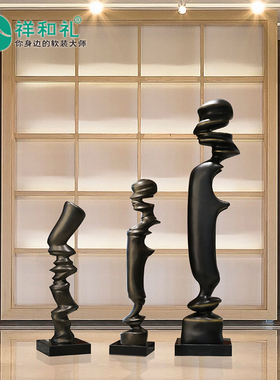 售楼处大厅玻璃钢雕塑酒店大堂抽象人物装饰会所工艺品定制大摆件