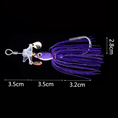 极速1pcs 18g Fishing Lure Spinner Metal Beard Grass Carp Wal