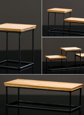 陶瓷工艺品底座置物架底托小博古架酒柜电视柜格子装饰品茶几收纳