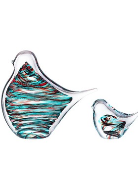 极简琉璃小鸟摆件客厅电视柜茶几床头样板房家居装饰软装工艺品