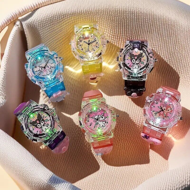 库洛米儿童手表玩具女孩幼儿园女童发光小手表美乐蒂电子表