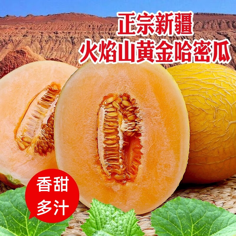新疆哈密瓜新鲜水果斤西州蜜瓜当季老汉瓜网纹甜瓜香一整箱包邮82