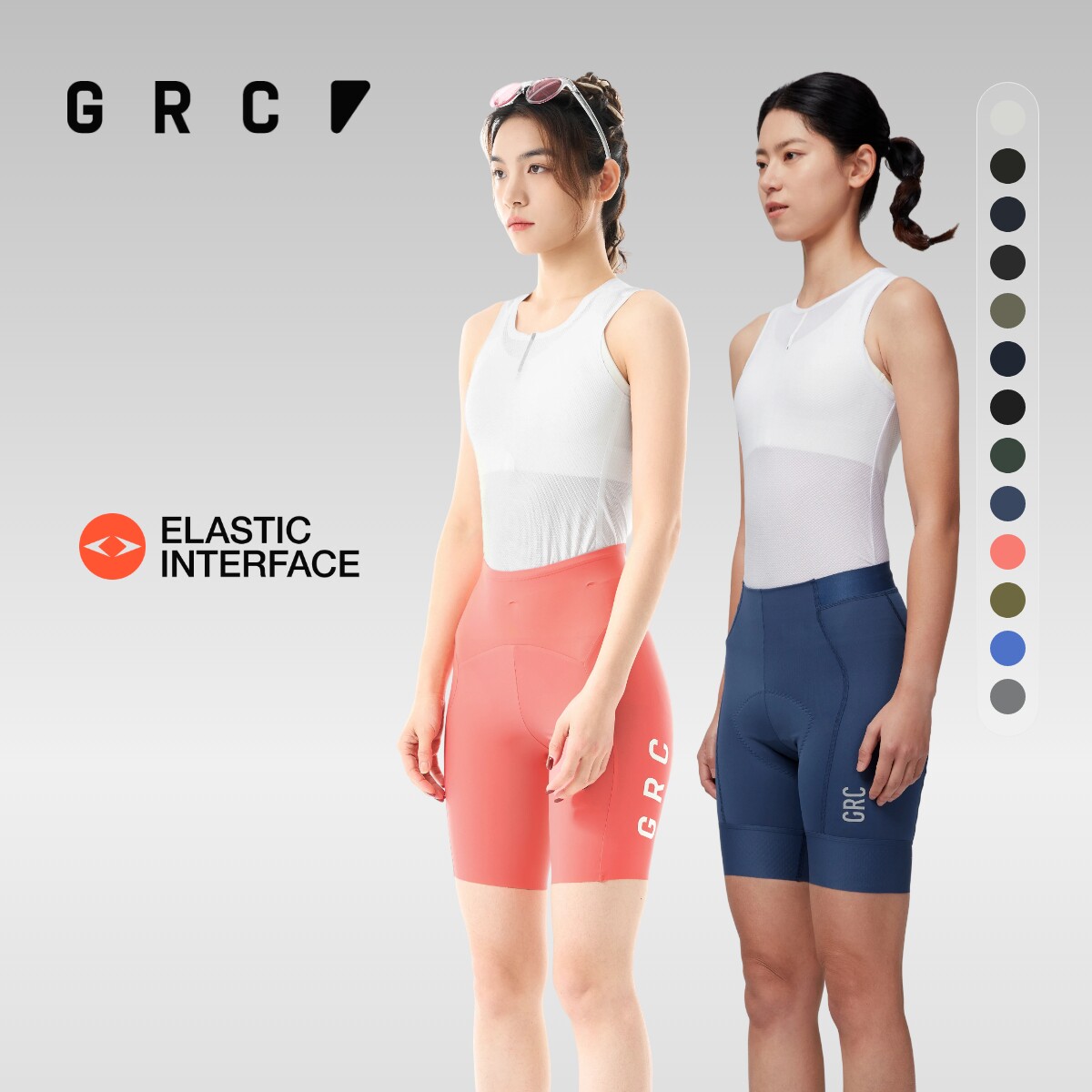 GRC骑行裤女款春夏新款无背带短裤TECH公路车自行车骑行服