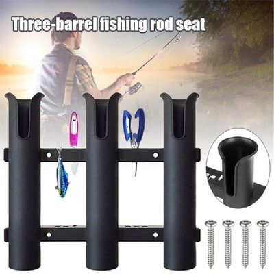极速1pcs Three Tube Fishing Rod Holder Outdoor Fishermen Lur