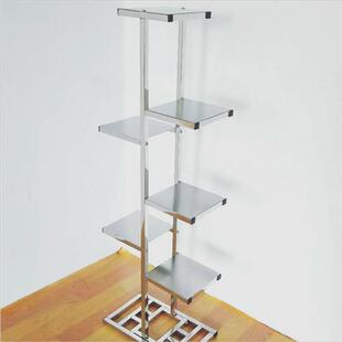 极速花架子多层室内客厅阳台铁艺不锈钢置物架绿萝落地式 花盆架子